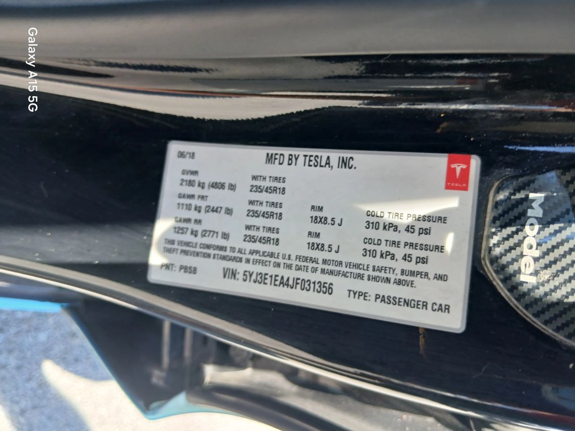 2018 Tesla Model 3 Mid Range Sedan 4D Maitland FL