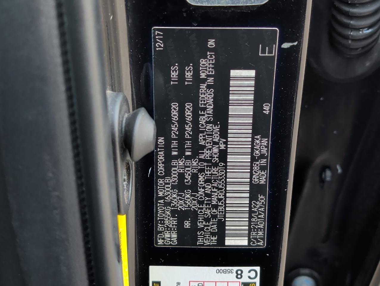 2018 Toyota 4Runner Limited San Juan TX