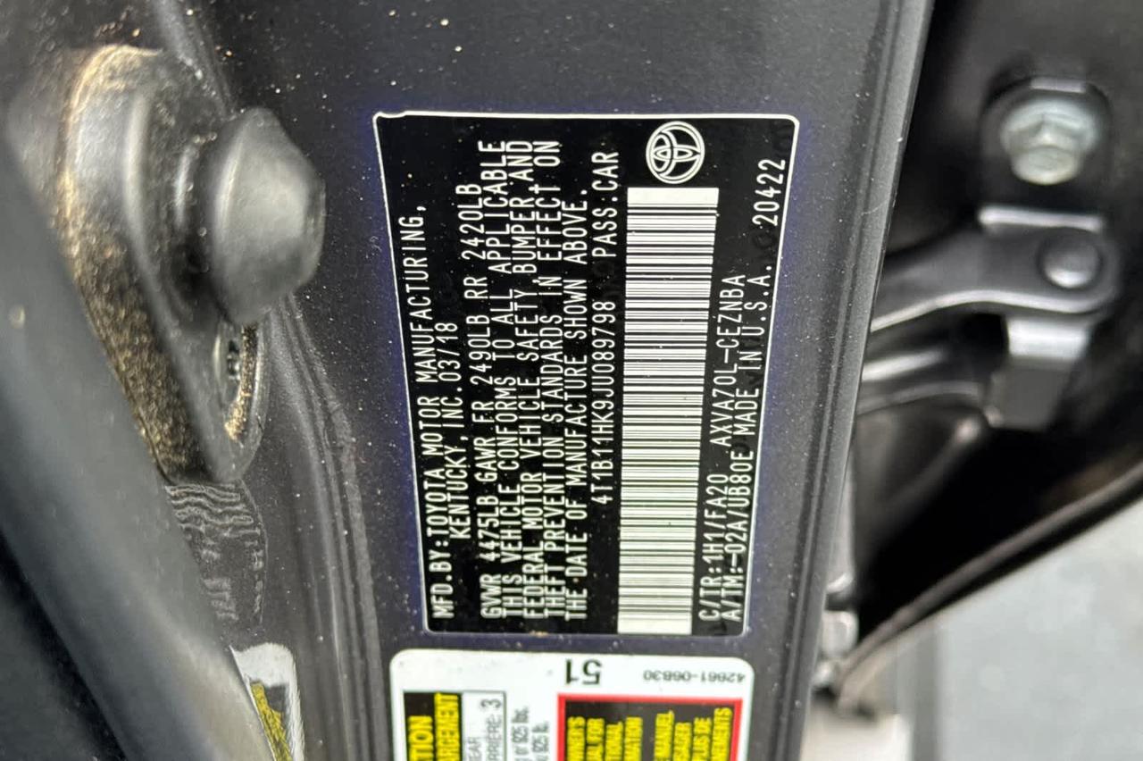 2018 Toyota Camry L Roseville CA