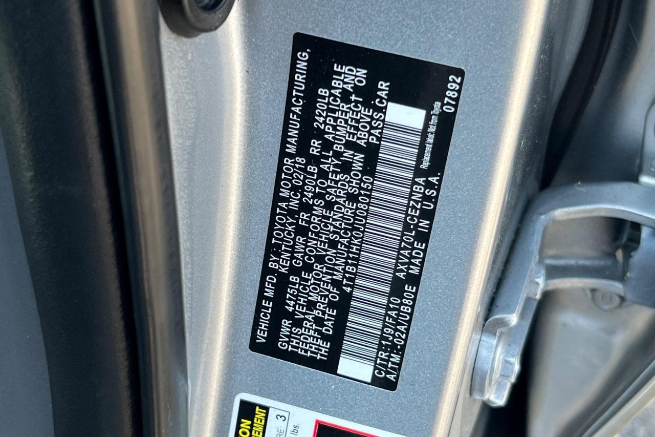 2018 Toyota Camry LE Roseville CA
