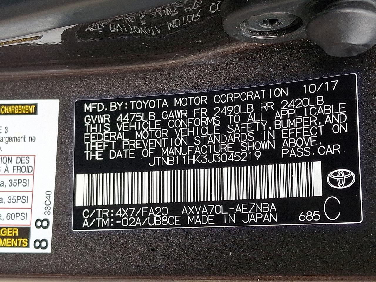 2018 Toyota Camry LE Vineland NJ
