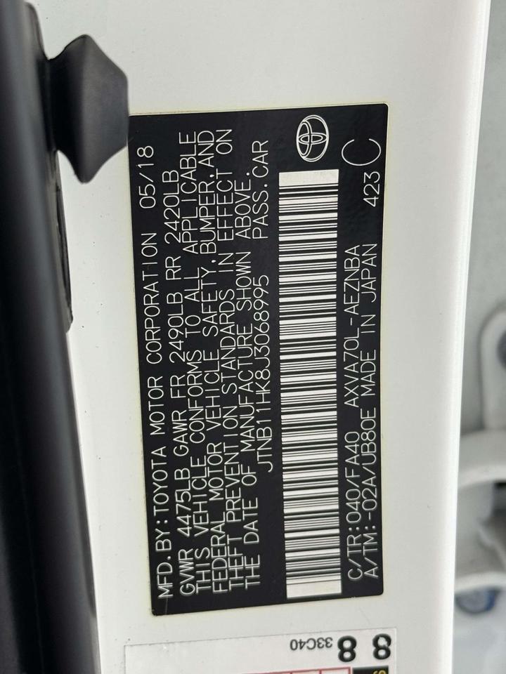 2018 Toyota Camry LE Fredericksburg VA