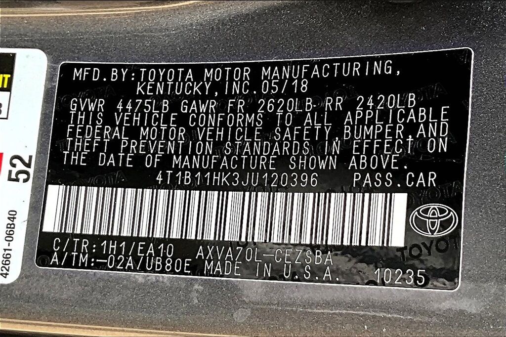 2018 Toyota Camry SE OR