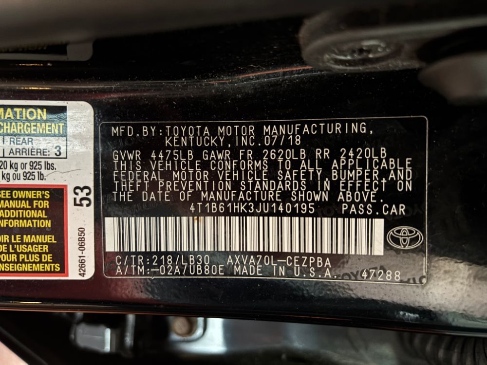 2018 Toyota Camry XSE Franklin OH
