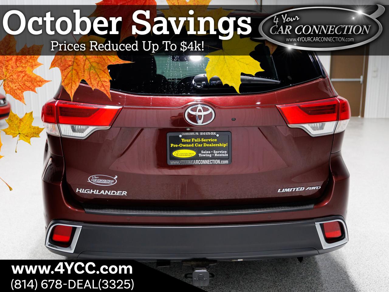 2018 Toyota Highlander Limited Platinum AWD 7-Passenger NAV Cranberry PA