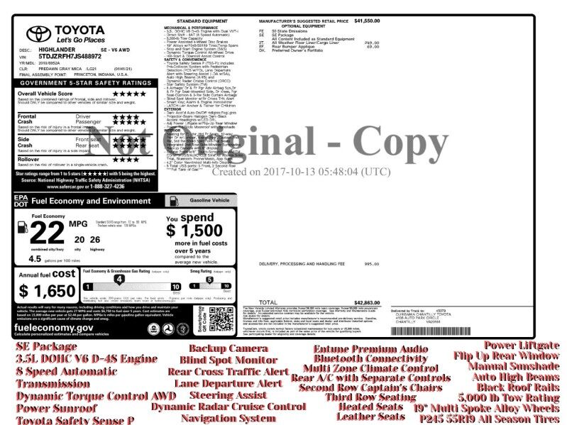 2018 Toyota Highlander SE AWD