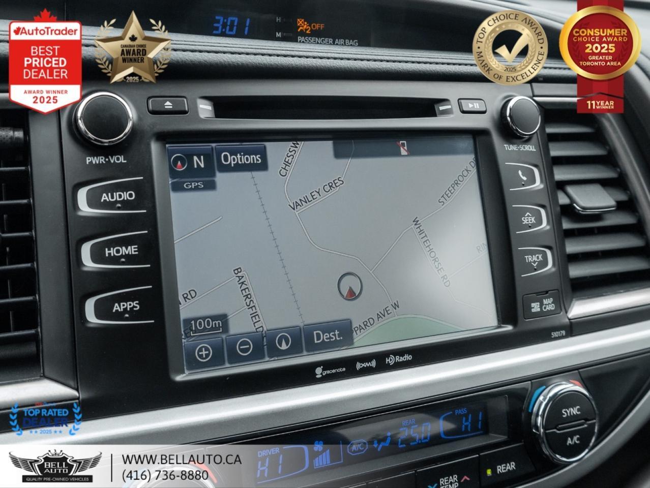 2018 Toyota Highlander XLE | 8PASS | NAVI | B.CAM | SUNROOF | CARPLAY | CDPLAYER | NOACCIDENT Toronto ON