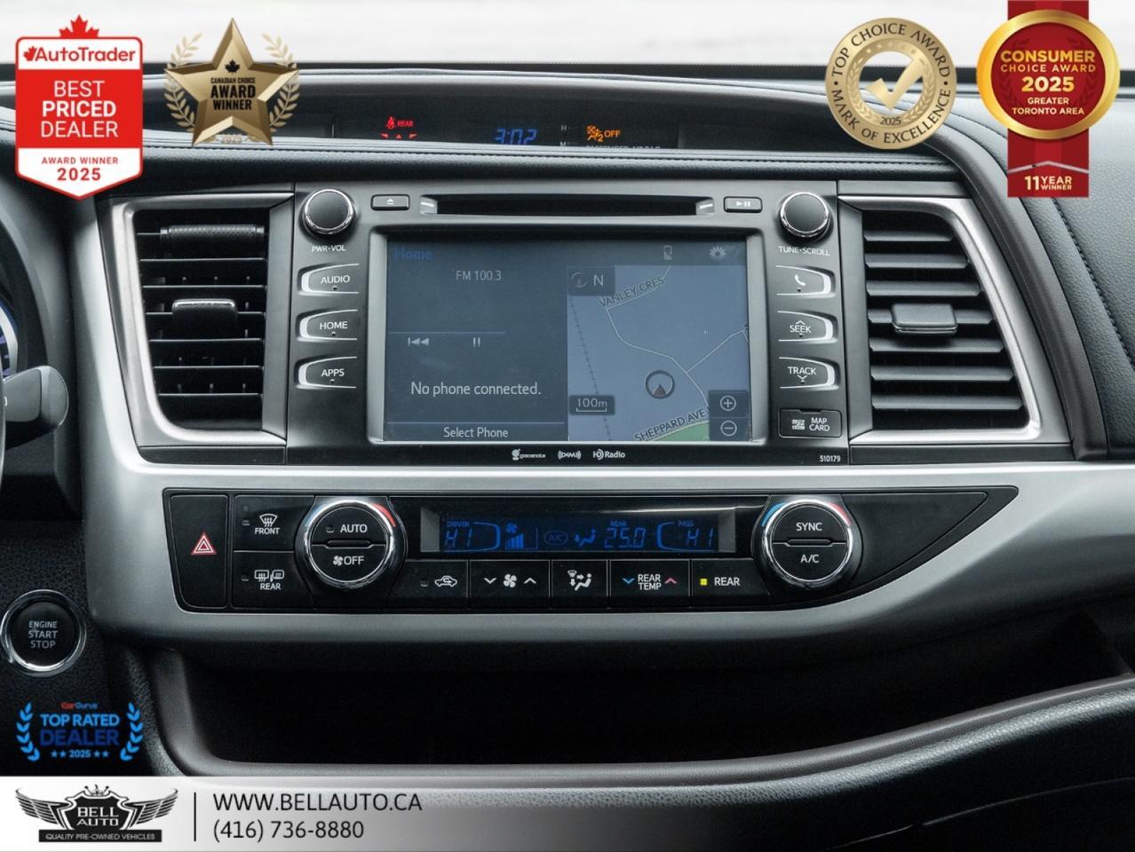 2018 Toyota Highlander XLE | 8PASS | NAVI | B.CAM | SUNROOF | CARPLAY | CDPLAYER | NOACCIDENT Toronto ON