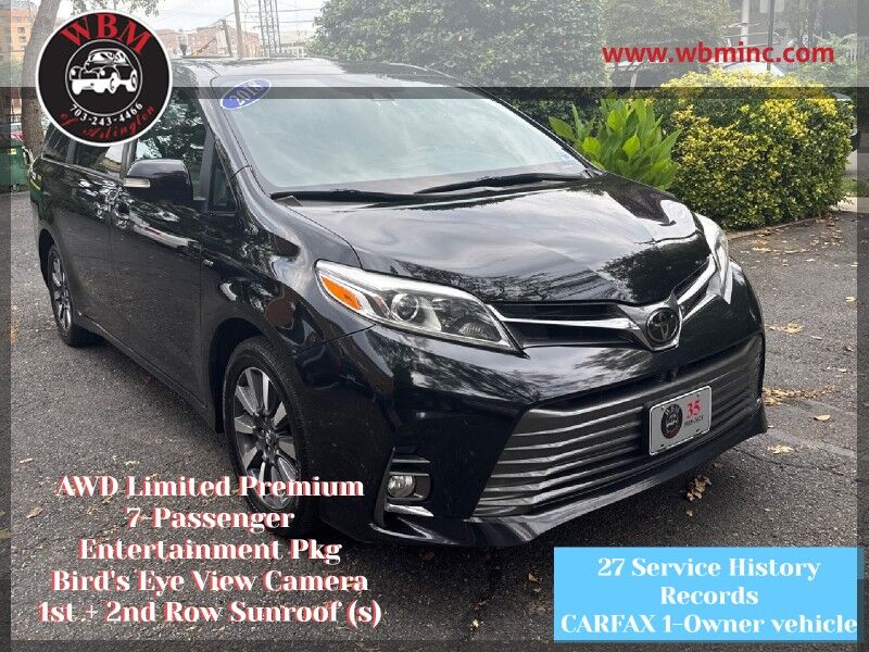 2018 Toyota Sienna AWD Limited Premium 7-Passenger w/ Entertainment Pkg Arlington VA