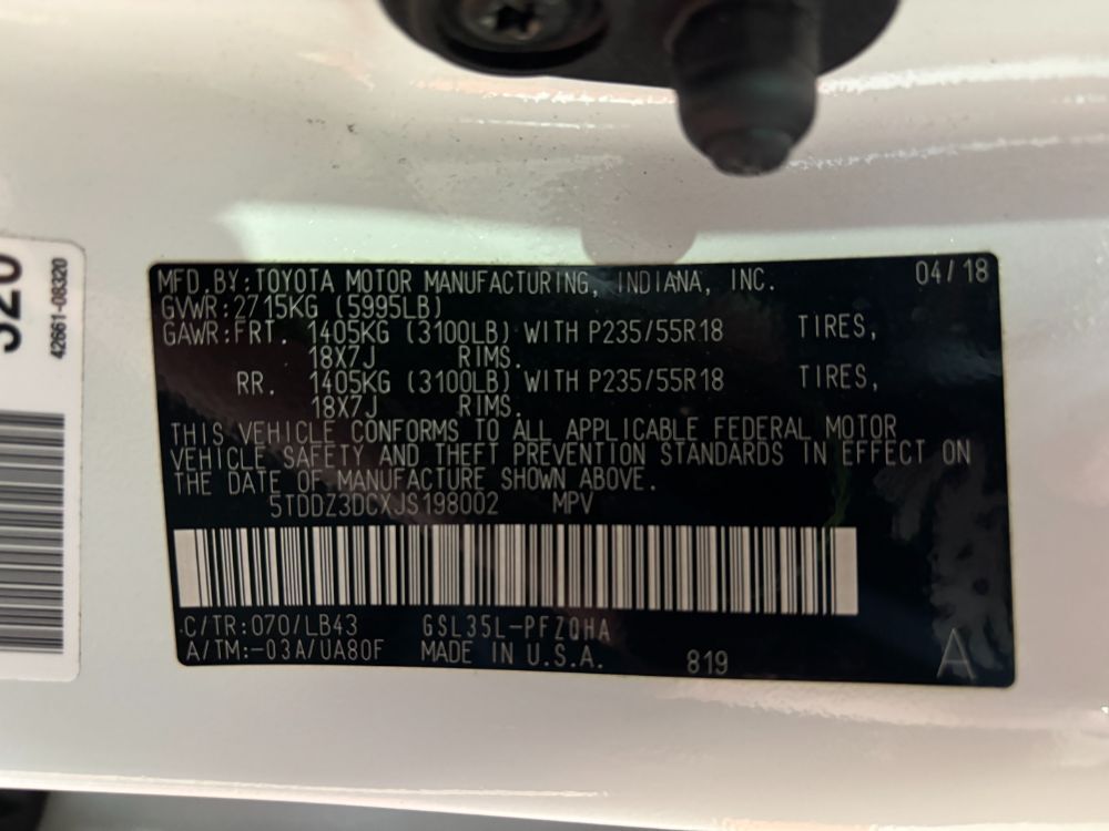 2018 Toyota Sienna Limited 7 Passenger Franklin OH