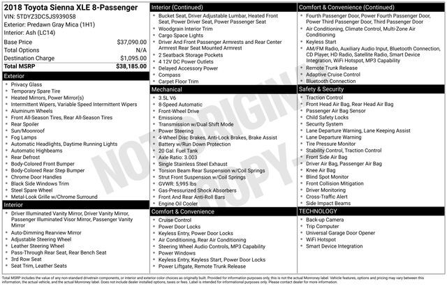 2018 Toyota Sienna XLE Raleigh NC