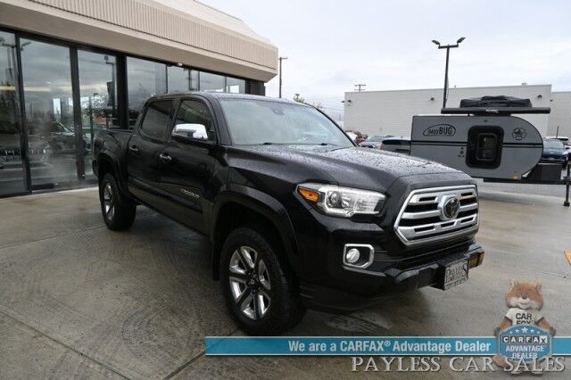 2018 Toyota Tacoma Limited / 4X4 / Crew Cab / Heated Leather Seats / NAV / Sunroof / JBL Speakers / Lane Watch & Blind Spot Alert / Bluetooth / Bed Liner / Keyless Entry & Start / Only 62K Miles / Back Up Cam / Tow Pkg / 1-Owner Anchorage AK