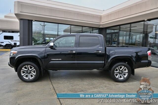 2018 Toyota Tacoma Limited / 4X4 / Crew Cab / Heated Leather Seats / NAV / Sunroof / JBL Speakers / Lane Watch & Blind Spot Alert / Bluetooth / Bed Liner / Keyless Entry & Start / Only 62K Miles / Back Up Cam / Tow Pkg / 1-Owner Anchorage AK