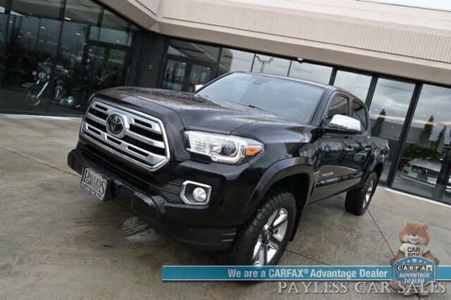 2018 Toyota Tacoma Limited / 4X4 / Crew Cab / Heated Leather Seats / NAV / Sunroof / JBL Speakers / Lane Watch & Blind Spot Alert / Bluetooth / Bed Liner / Keyless Entry & Start / Only 62K Miles / Back Up Cam / Tow Pkg / 1-Owner Anchorage AK