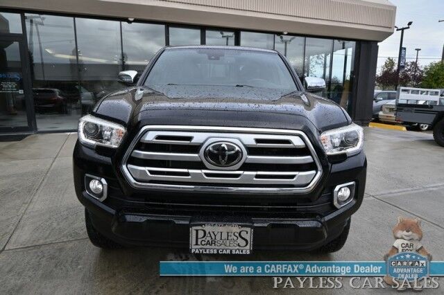 2018 Toyota Tacoma Limited / 4X4 / Crew Cab / Heated Leather Seats / NAV / Sunroof / JBL Speakers / Lane Watch & Blind Spot Alert / Bluetooth / Bed Liner / Keyless Entry & Start / Only 62K Miles / Back Up Cam / Tow Pkg / 1-Owner Anchorage AK