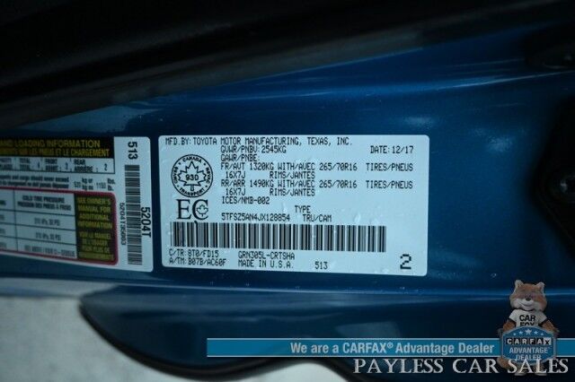 2018 Toyota Tacoma SR5 / 4X4 / Access Cab / Long Bed / Heated Cloth Seats / Navigation / Bluetooth / Back Up Camera / Cruise Control / USB Jacks / Push Button Start / Tonneau Cover / Bed Liner / Alloy Wheels / Tow Pkg Anchorage AK