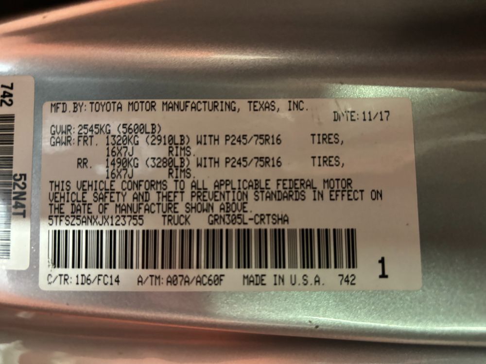 2018 Toyota Tacoma SR5 V6 Franklin OH