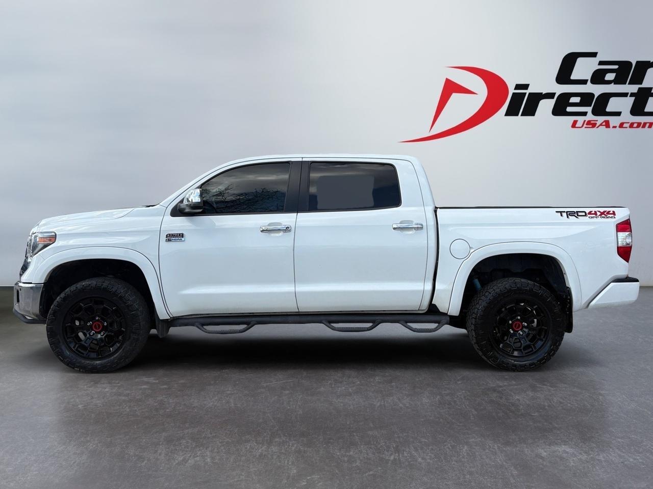 2018 Toyota Tundra 4WD 1794 Edition, BED LINER, TUBULAR SIDE STEPS, BACKUP CAMERA, SUNROOF, HEATED & COOLING SEATS, LOW MILEAGE, THIS TRUCK IS ONE YOU CAN'T MISS!