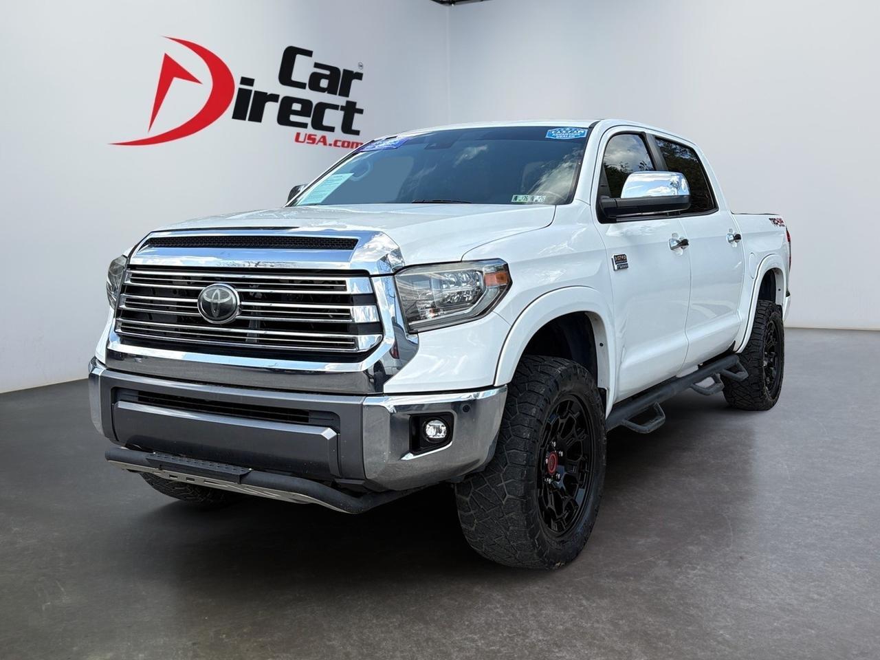 2018 Toyota Tundra 4WD 1794 Edition, BED LINER, TUBULAR SIDE STEPS, BACKUP CAMERA, SUNROOF, HEATED & COOLING SEATS, LOW MILEAGE, THIS TRUCK IS ONE YOU CAN'T MISS!