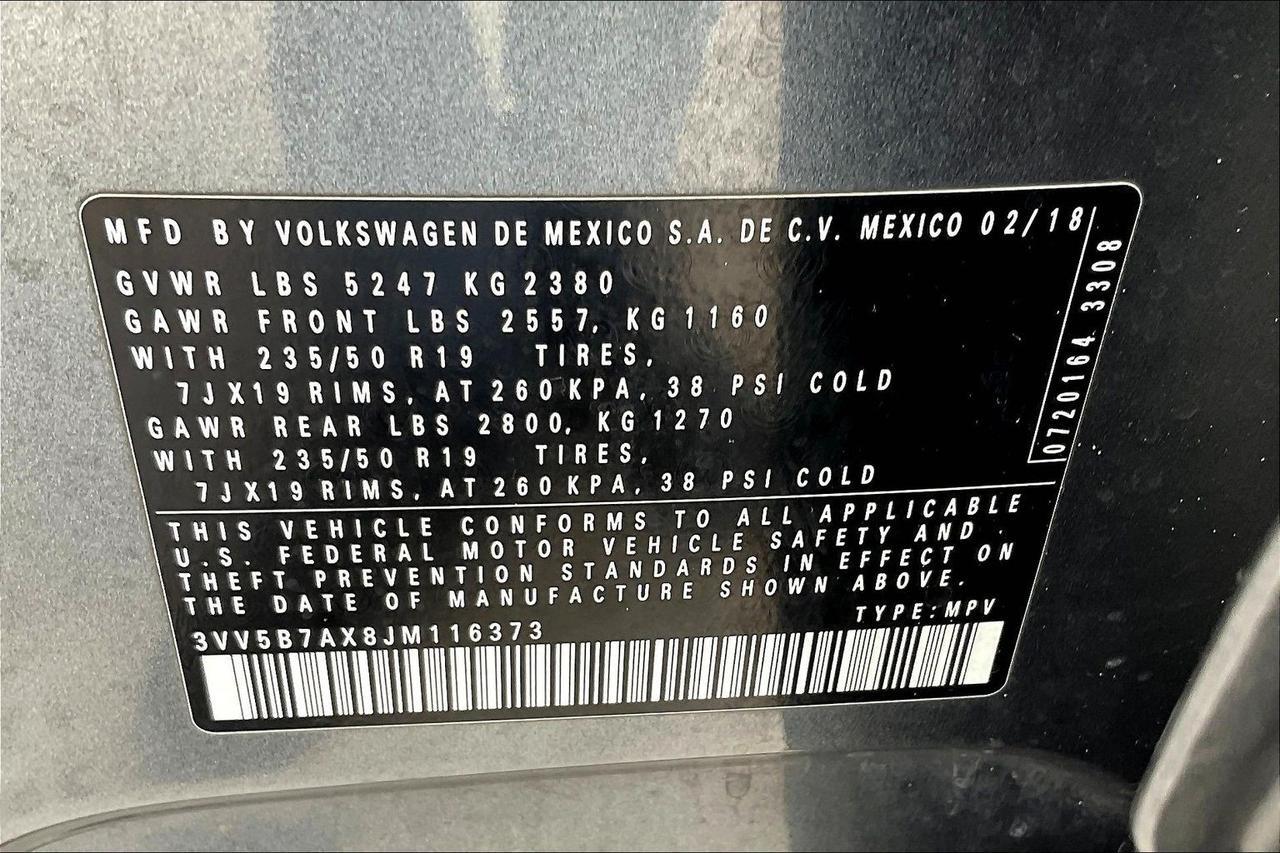 2018 VOLKSWAGEN TIGUAN SEL PREMIUM GRAY at G Motors