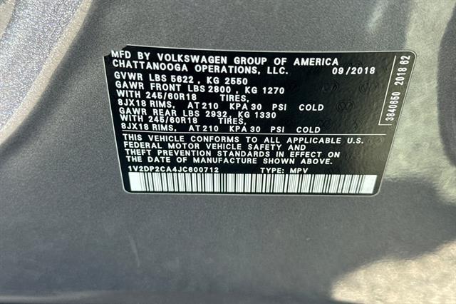 2018 Volkswagen Atlas 2.0T SE