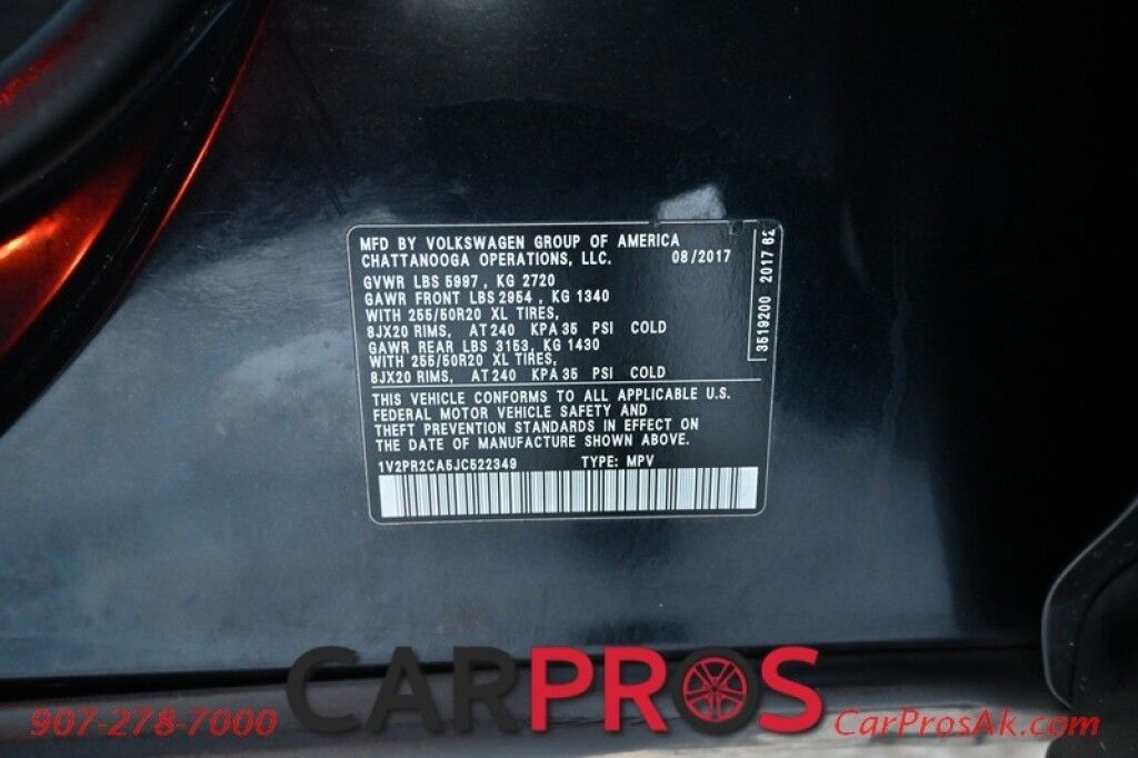 2018 Volkswagen Atlas 3.6L V6 SE w/Technology - All Wheel Drive - Power & Heated Leather Seats - 3rd Row - Seats 7 - Remote Start - Bluetooth - Backup Camera - Keyless Entry & Start - Tow Pkg Anchorage AK