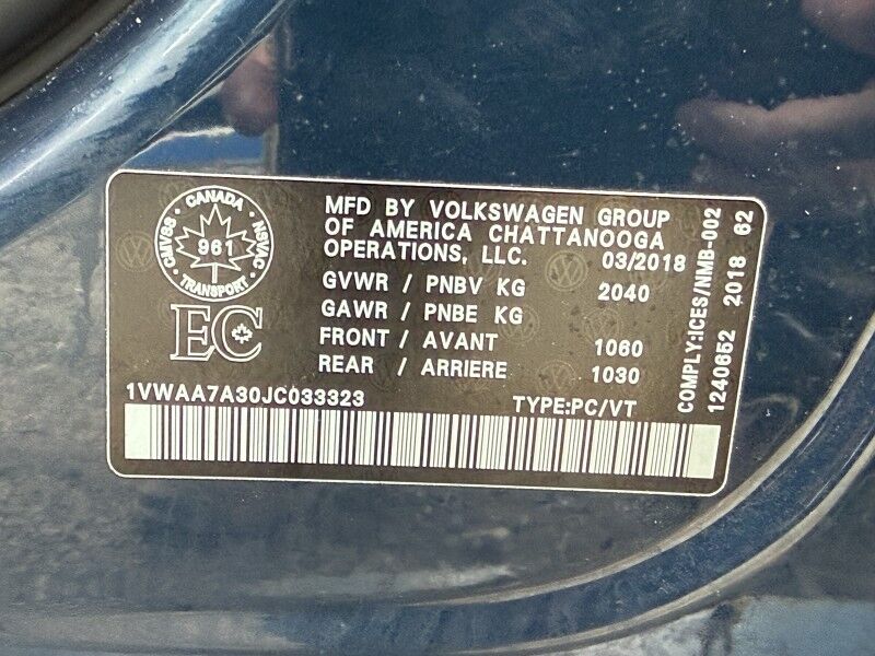 2018 Volkswagen Passat 2.0T S FWD Arlington VA