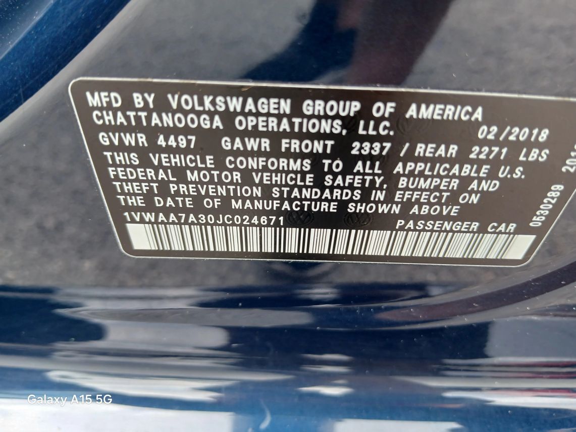2018 Volkswagen Passat 2.0T S Sedan 4D Maitland FL