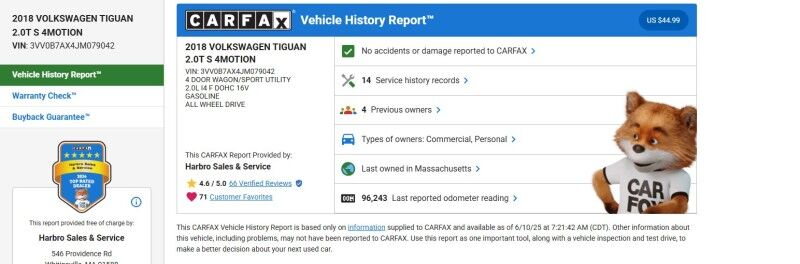 2018 Volkswagen Tiguan S Whitinsville MA