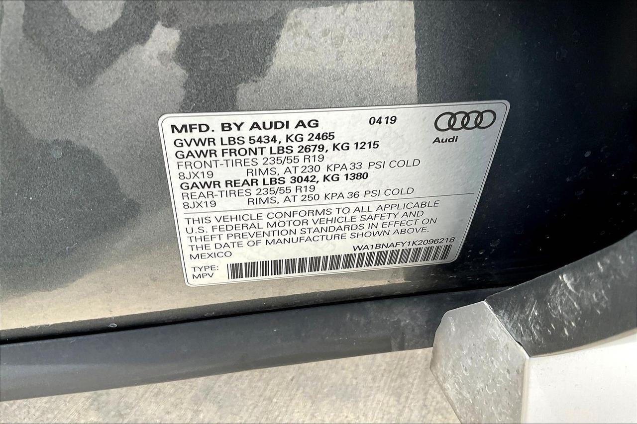 2019 AUDI Q5 PREMIUM PLUS GRAY at G Motors
