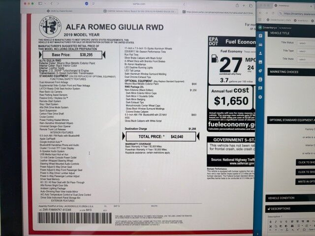 2019 Alfa Romeo Giulia Conover NC