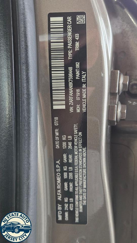 2019 Alfa Romeo Giulia Base Jersey City NJ
