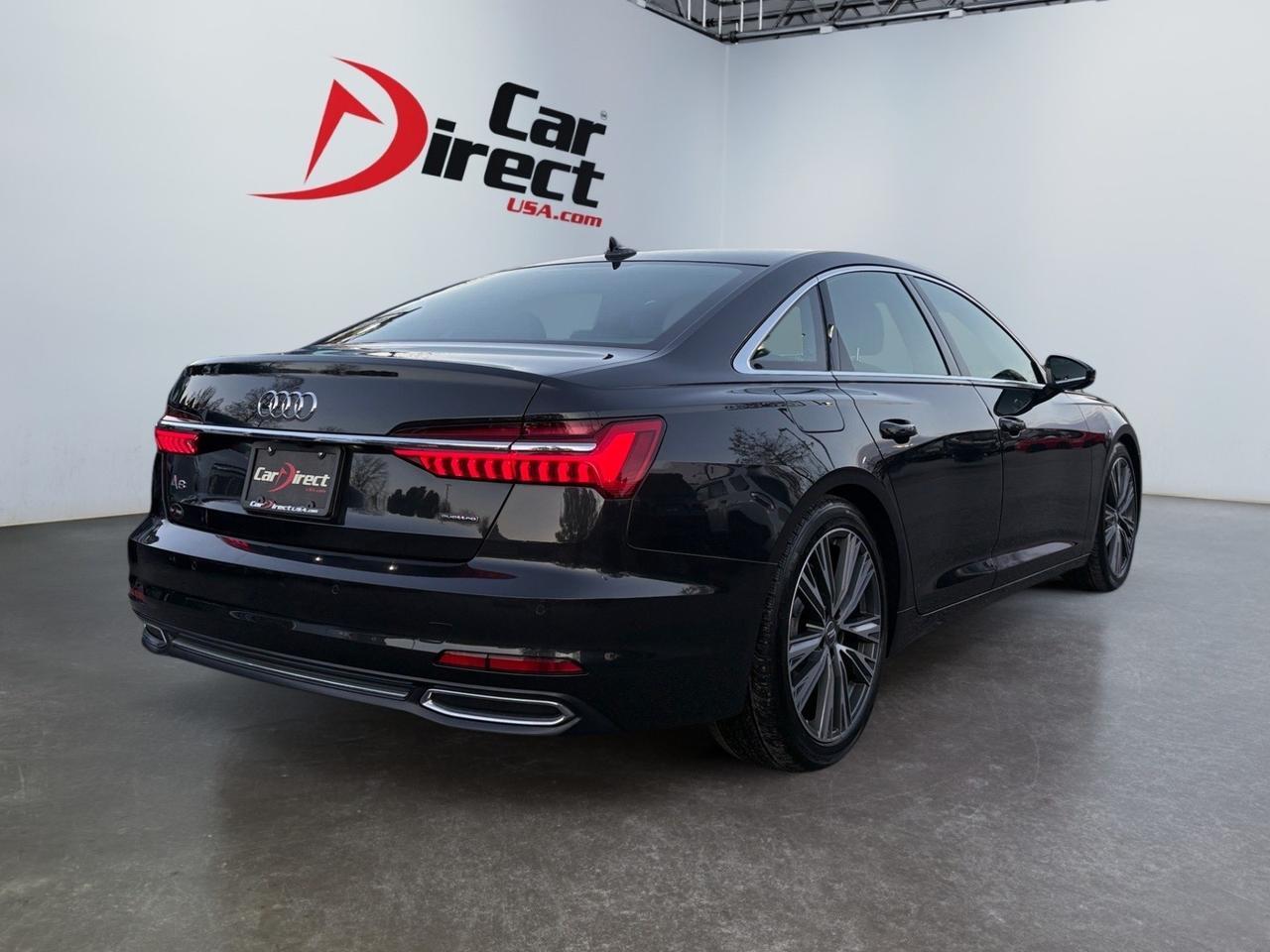 2019 Audi A6 Premium 45 TFSI QUATTRO AWD, LANE DEPARTURE WARNING, HEADS-UP DISPLAY, 360 BACKUP CAMERA, PADDLE SHIFTERS, BLIND SPOT ASSIST, APPLE CARPLAY/ANDROID AUTO, SUNROOF, HEATED SEATS, LOW MILES, CRUISE IN STYLE IN THIS A6!