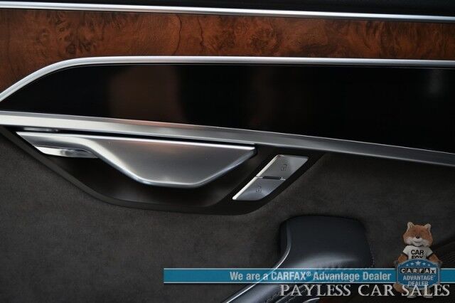 2019 Audi A8 L AWD / Luxury Pkg / Executive Pkg / Cold Weather Pkg / Driver Assist Pkg / Heated & Cooled Leather Seats / Heated Steering Wheel / Dual Sunroofs / NAV / HUD / Bang & Olufsen Speakers / 360 Cam / Low Miles Anchorage AK
