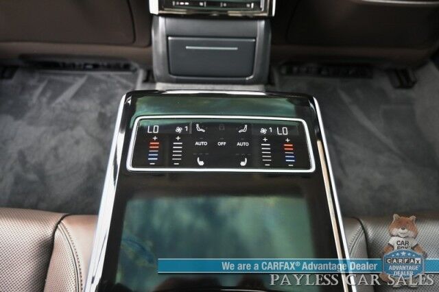 2019 Audi A8 L AWD / Luxury Pkg / Executive Pkg / Cold Weather Pkg / Driver Assist Pkg / Heated & Cooled Leather Seats / Heated Steering Wheel / Dual Sunroofs / NAV / HUD / Bang & Olufsen Speakers / 360 Cam / Low Miles Anchorage AK