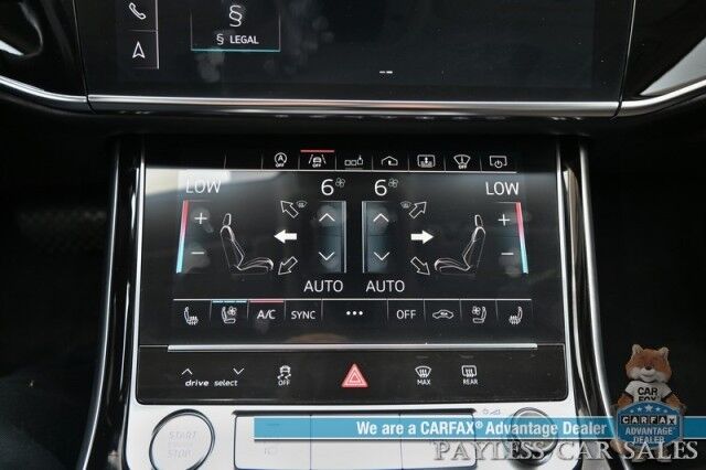 2019 Audi A8 L AWD / Luxury Pkg / Executive Pkg / Cold Weather Pkg / Driver Assist Pkg / Heated & Cooled Leather Seats / Heated Steering Wheel / Dual Sunroofs / NAV / HUD / Bang & Olufsen Speakers / 360 Cam / Low Miles Anchorage AK
