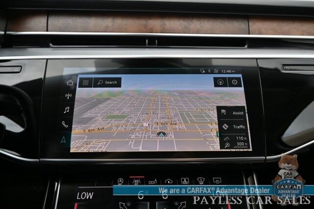 2019 Audi A8 L AWD / Luxury Pkg / Executive Pkg / Cold Weather Pkg / Driver Assist Pkg / Heated & Cooled Leather Seats / Heated Steering Wheel / Dual Sunroofs / NAV / HUD / Bang & Olufsen Speakers / 360 Cam / Low Miles Anchorage AK