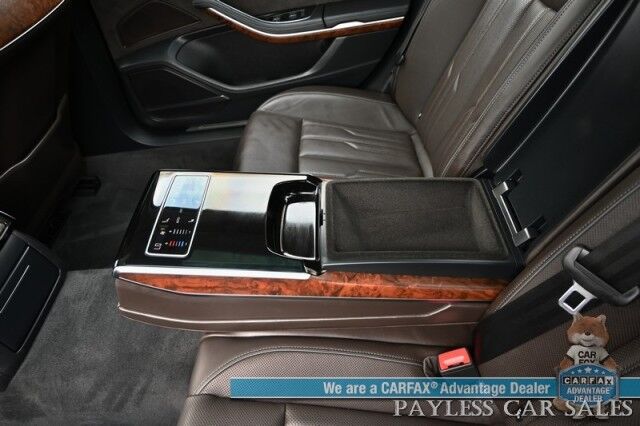 2019 Audi A8 L AWD / Luxury Pkg / Executive Pkg / Cold Weather Pkg / Driver Assist Pkg / Heated & Cooled Leather Seats / Heated Steering Wheel / Dual Sunroofs / NAV / HUD / Bang & Olufsen Speakers / 360 Cam / Low Miles Anchorage AK