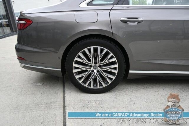 2019 Audi A8 L AWD / Luxury Pkg / Executive Pkg / Cold Weather Pkg / Driver Assist Pkg / Heated & Cooled Leather Seats / Heated Steering Wheel / Dual Sunroofs / NAV / HUD / Bang & Olufsen Speakers / 360 Cam / Low Miles Anchorage AK