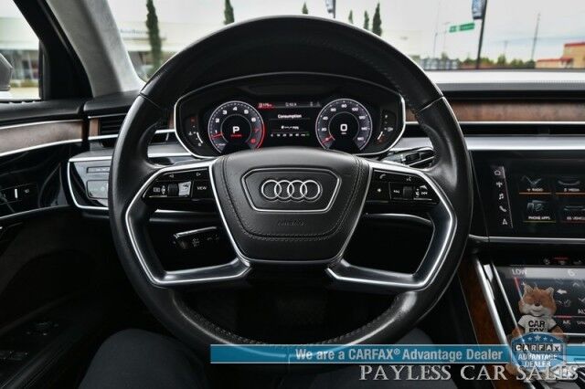 2019 Audi A8 L AWD / Luxury Pkg / Executive Pkg / Cold Weather Pkg / Driver Assist Pkg / Heated & Cooled Leather Seats / Heated Steering Wheel / Dual Sunroofs / NAV / HUD / Bang & Olufsen Speakers / 360 Cam / Low Miles Anchorage AK