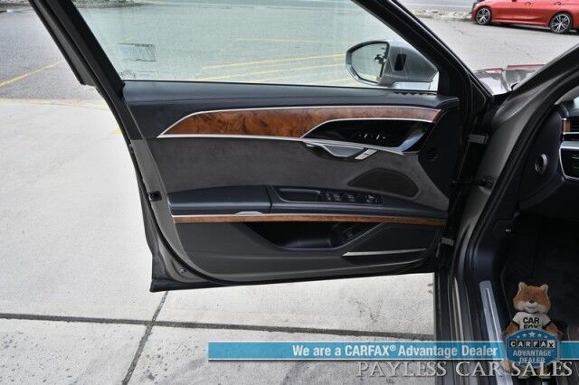 2019 Audi A8 L AWD / Luxury Pkg / Executive Pkg / Cold Weather Pkg / Driver Assist Pkg / Heated & Cooled Leather Seats / Heated Steering Wheel / Dual Sunroofs / NAV / HUD / Bang & Olufsen Speakers / 360 Cam / Low Miles Anchorage AK