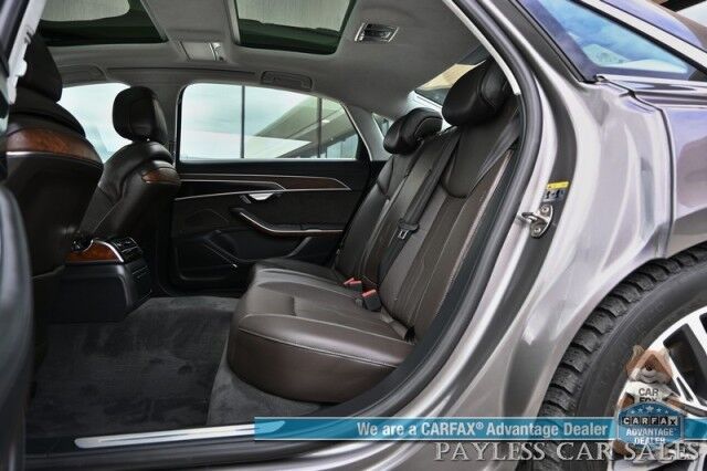 2019 Audi A8 L AWD / Luxury Pkg / Executive Pkg / Cold Weather Pkg / Driver Assist Pkg / Heated & Cooled Leather Seats / Heated Steering Wheel / Dual Sunroofs / NAV / HUD / Bang & Olufsen Speakers / 360 Cam / Low Miles Anchorage AK