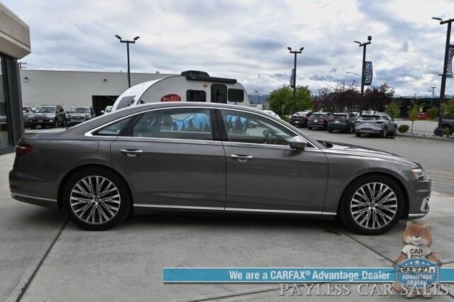 2019 Audi A8 L AWD / Luxury Pkg / Executive Pkg / Cold Weather Pkg / Driver Assist Pkg / Heated & Cooled Leather Seats / Heated Steering Wheel / Dual Sunroofs / NAV / HUD / Bang & Olufsen Speakers / 360 Cam / Low Miles Anchorage AK