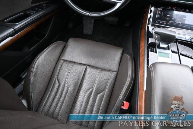 2019 Audi A8 L AWD / Luxury Pkg / Executive Pkg / Cold Weather Pkg / Driver Assist Pkg / Heated & Cooled Leather Seats / Heated Steering Wheel / Dual Sunroofs / NAV / HUD / Bang & Olufsen Speakers / 360 Cam / Low Miles Anchorage AK