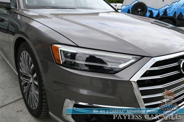 2019 Audi A8 L AWD / Luxury Pkg / Executive Pkg / Cold Weather Pkg / Driver Assist Pkg / Heated & Cooled Leather Seats / Heated Steering Wheel / Dual Sunroofs / NAV / HUD / Bang & Olufsen Speakers / 360 Cam / Low Miles Anchorage AK