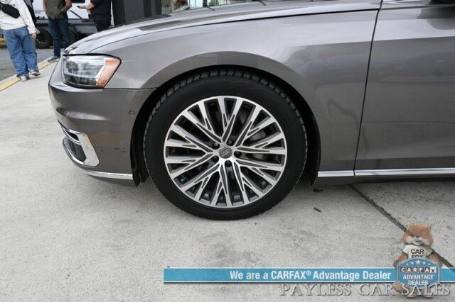 2019 Audi A8 L AWD / Luxury Pkg / Executive Pkg / Cold Weather Pkg / Driver Assist Pkg / Heated & Cooled Leather Seats / Heated Steering Wheel / Dual Sunroofs / NAV / HUD / Bang & Olufsen Speakers / 360 Cam / Low Miles Anchorage AK