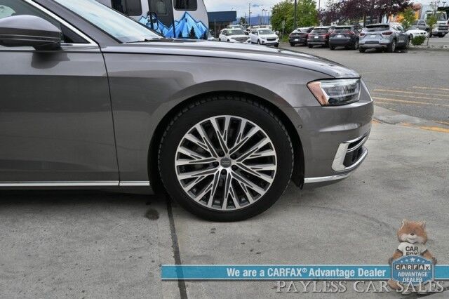 2019 Audi A8 L AWD / Luxury Pkg / Executive Pkg / Cold Weather Pkg / Driver Assist Pkg / Heated & Cooled Leather Seats / Heated Steering Wheel / Dual Sunroofs / NAV / HUD / Bang & Olufsen Speakers / 360 Cam / Low Miles Anchorage AK