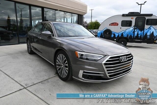 2019 Audi A8 L AWD / Luxury Pkg / Executive Pkg / Cold Weather Pkg / Driver Assist Pkg / Heated & Cooled Leather Seats / Heated Steering Wheel / Dual Sunroofs / NAV / HUD / Bang & Olufsen Speakers / 360 Cam / Low Miles Anchorage AK