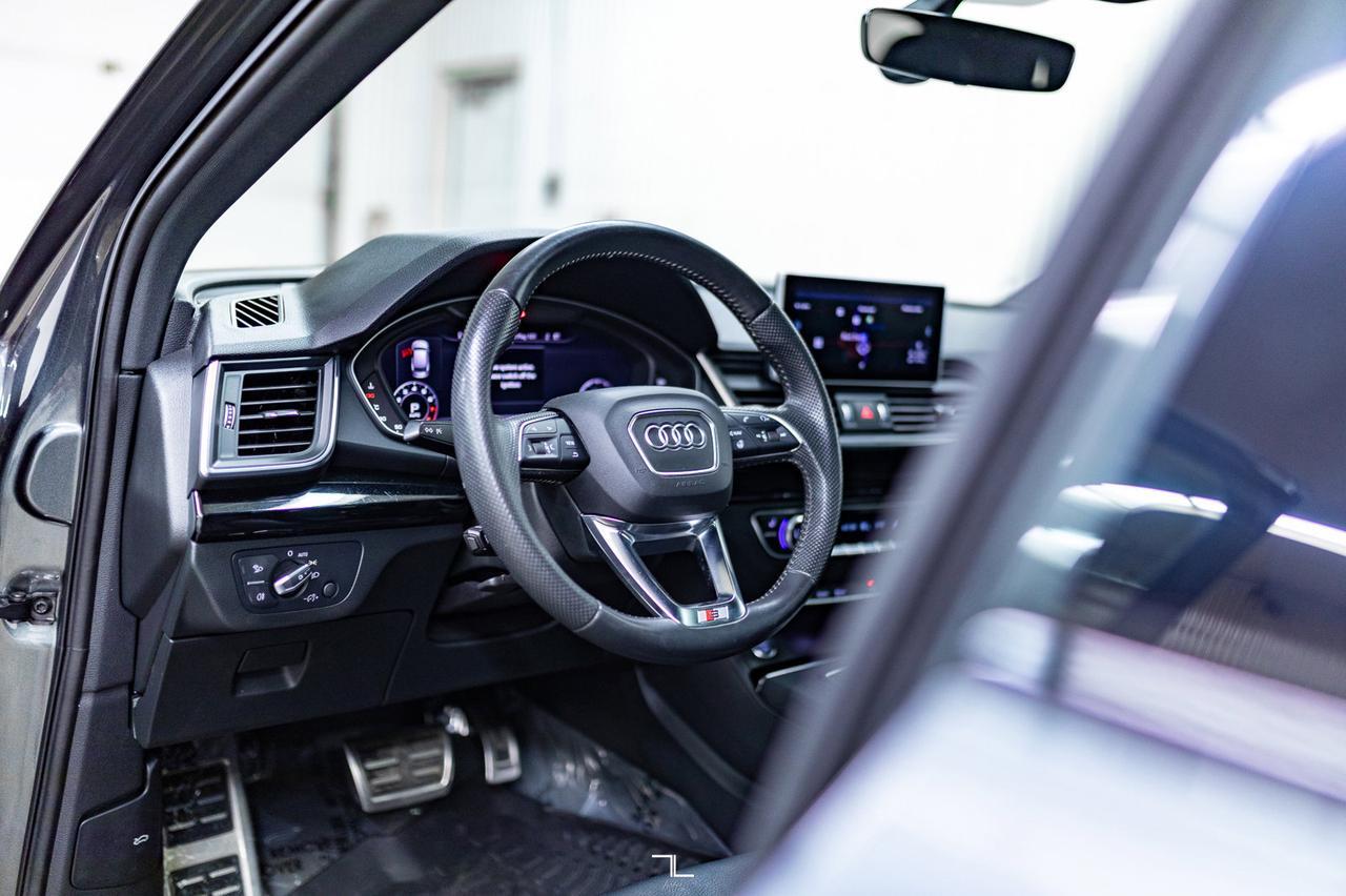 2019 Audi Q5 Quattro Technik S-Line Black Optics Leather Roof Nav Red Deer AB