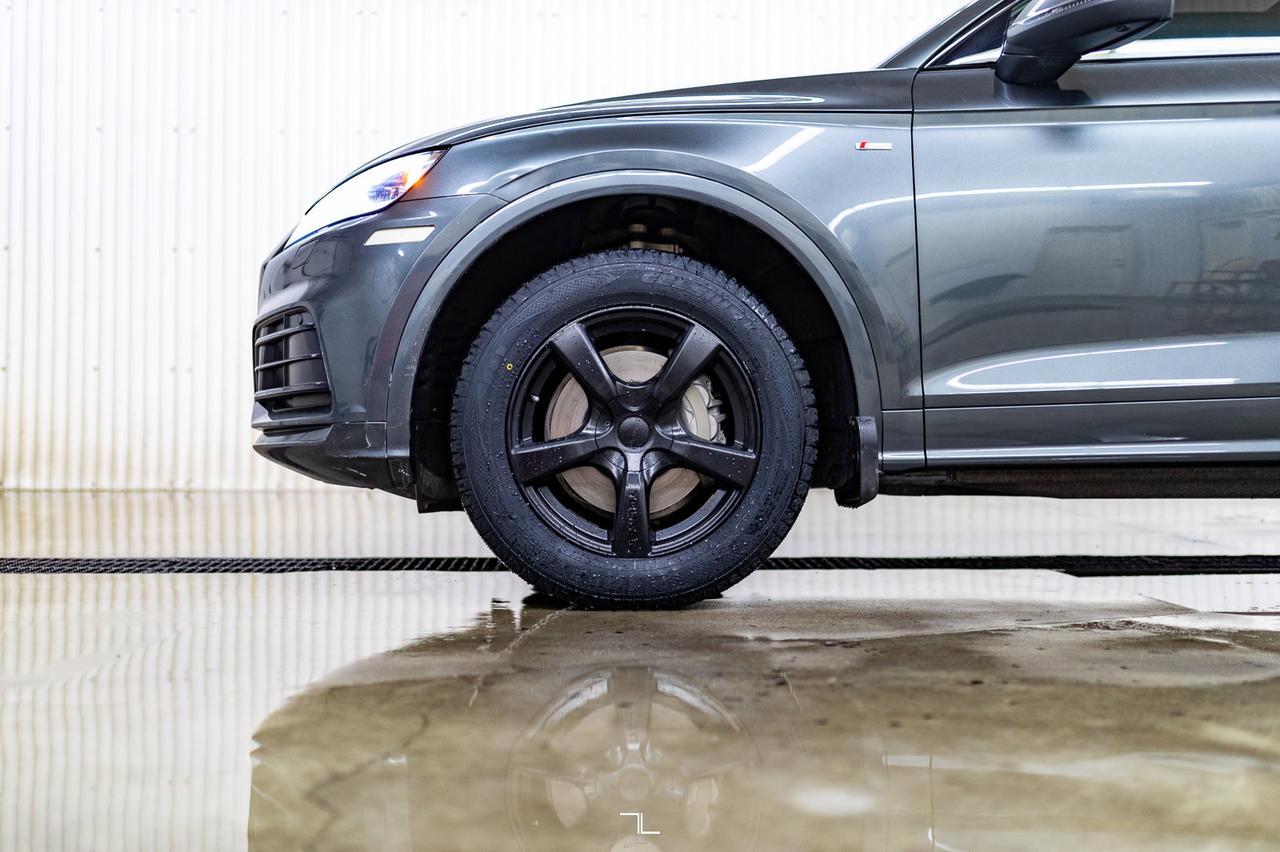 2019 Audi Q5 Quattro Technik S-Line Black Optics Leather Roof Nav Red Deer AB